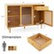 Natural Wicker Buffet Cabinet with Sliding Door Rattan Cabinet Drawer 47 Inch Storage